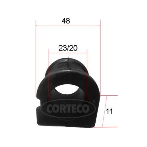 Lagerung Stabilisator Corteco 49371588 für Toyota Vorderachse