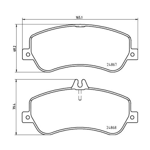 Bremsbelagsatz Scheibenbremse Hella Pagid 8DB 355 014-221 für Mercedes Benz