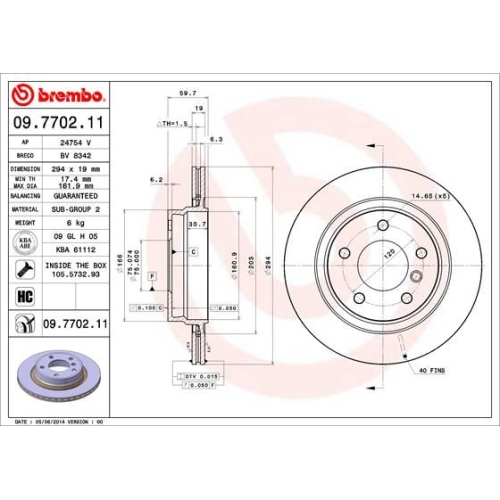 2X Brembo Bremsscheibe Hinterachse Prime Line - Uv Coated für Bmw