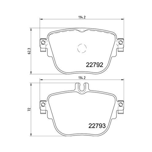 Bremsbelagsatz Scheibenbremse Brembo P50141 Prime Line für Mercedes Benz