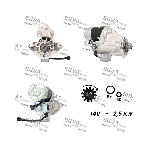 Starter Sidat S12DE0767A2 für Toyota Yamaha Yanmar