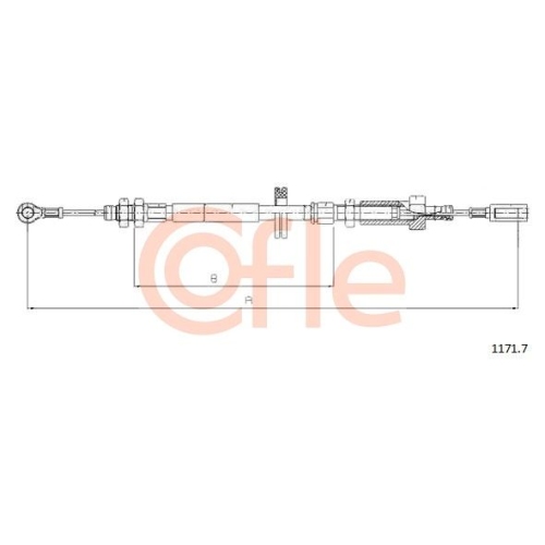 Seilzug Feststellbremse Cofle 1171.7 für Citroën Fiat Peugeot Vorne