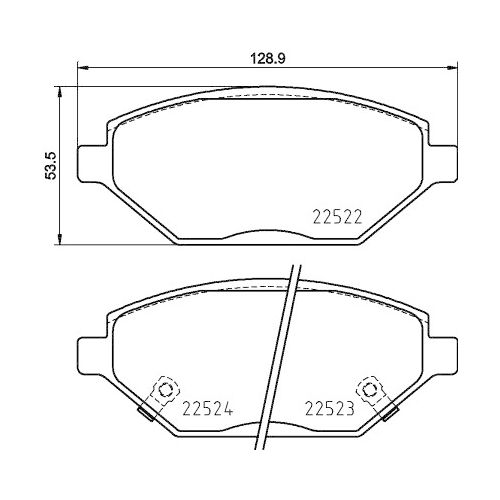 Bremsbelagsatz Scheibenbremse Brembo P59093 Prime Line für Opel Vauxhall