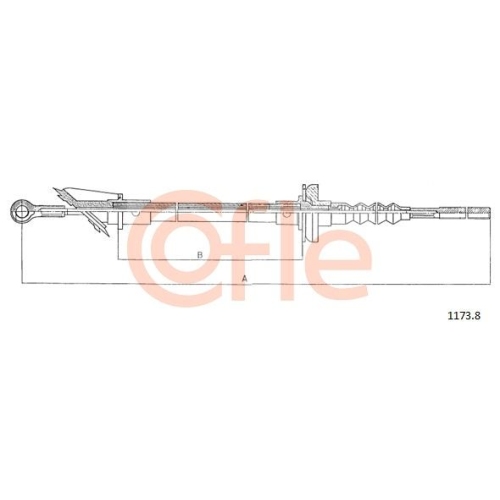 Seilzug Kupplungsbetätigung Cofle 1172.1 für Citroën Fiat Peugeot
