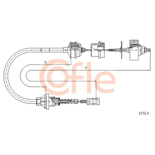 Seilzug Kupplungsbetätigung Cofle 1172.3 für Citroën Fiat Peugeot