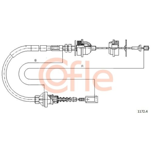 Seilzug Kupplungsbetätigung Cofle 1172.4 für Citroën Fiat Peugeot