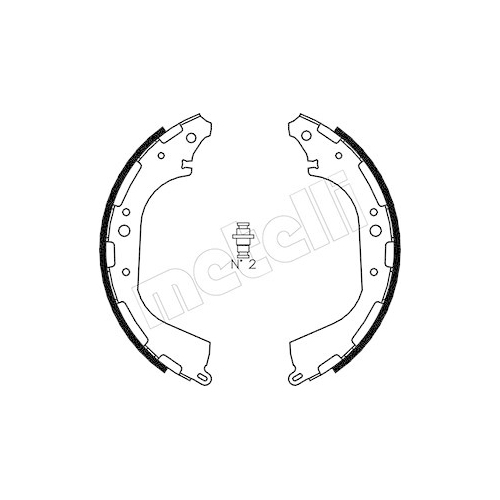 Bremsbackensatz Metelli 53-0282 für Nissan Hinterachse