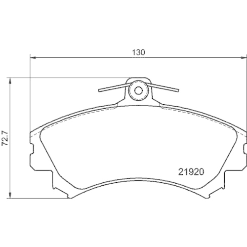 Bremsbelagsatz Scheibenbremse Hella Pagid 8DB 355 006-701 für Mitsubishi Smart