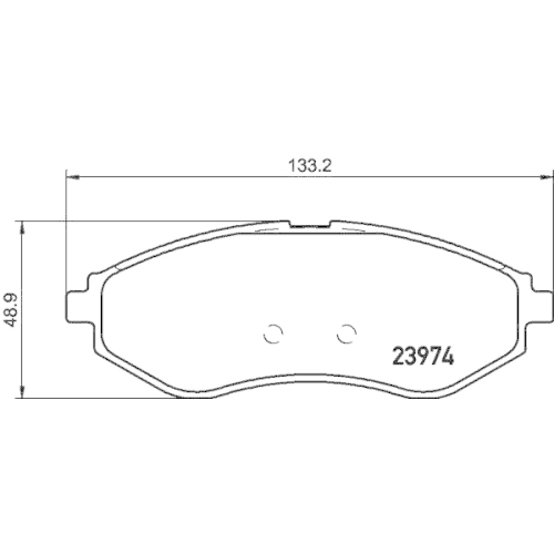 Bremsbelagsatz Scheibenbremse Hella Pagid 8DB 355 011-251 für Chevrolet Daewoo