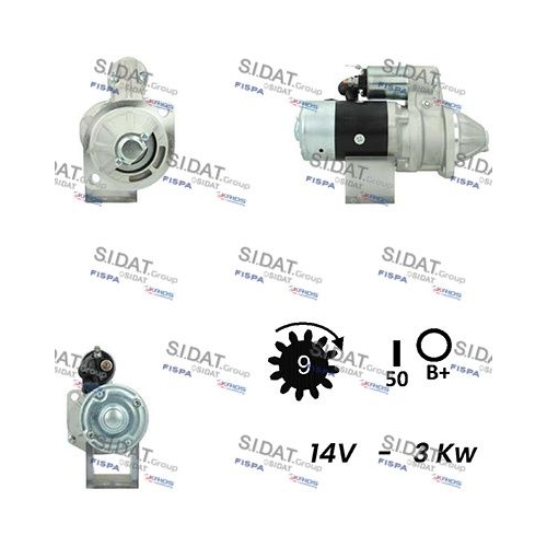 Starter Sidat S12HT0508A2 für Hitachi Yanmar