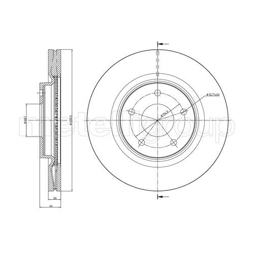 Metelli 2X Bremsscheibe Vorderachse für Nissan