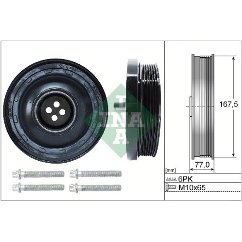 Riemenscheibensatz Kurbelwelle Ina 544 0137 20 für Bmw Mini