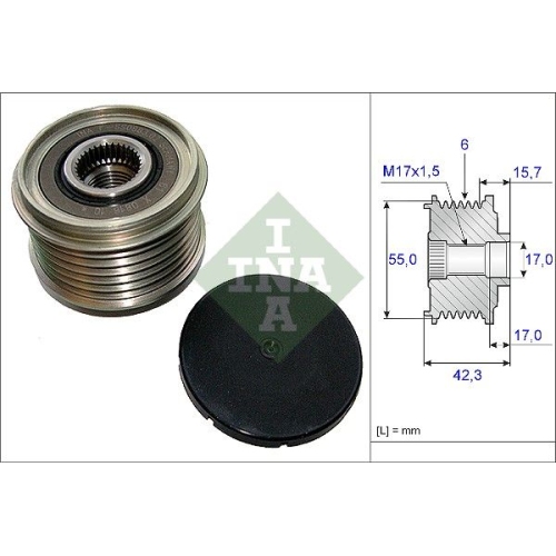 Generatorfreilauf Ina 535 0154 10 für Nissan Renault Dacia