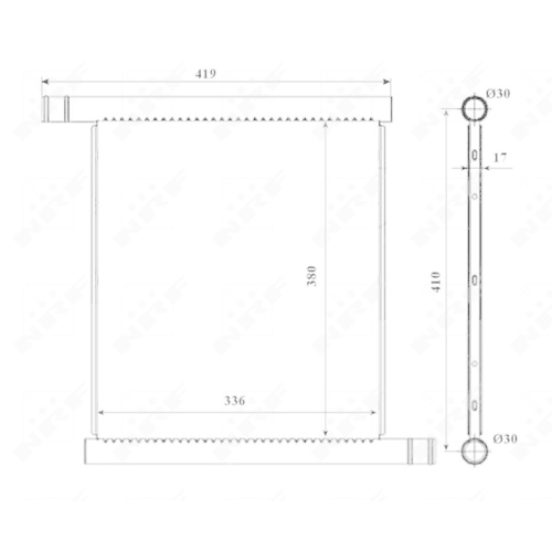 Kühler Motorkühlung Nrf 53598 Easy Fit für Smart