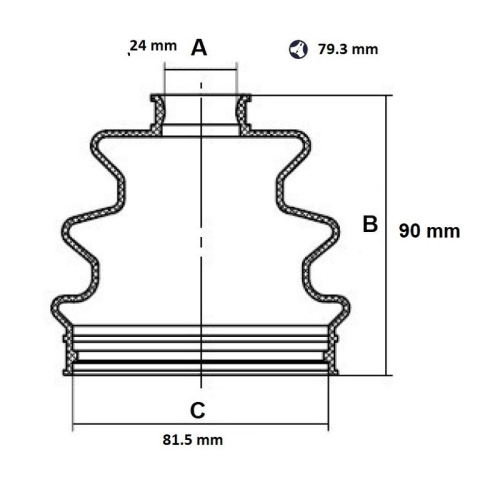 Faltenbalgsatz Antriebswelle Red-line 59NI016 für Mitsubishi Nissan Toyota