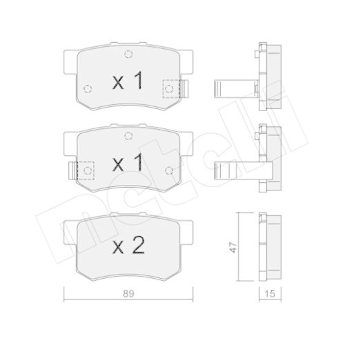 Bremsbelagsatz Scheibenbremse Metelli 22-0173-0 für Fiat Honda Rover Suzuki