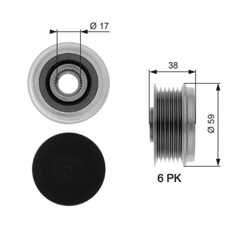 Generatorfreilauf Gates OAP7039 Drivealign® für Alfa Romeo Fiat Ford Lancia Opel