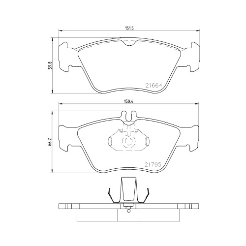 Bremsbelagsatz Scheibenbremse Hella Pagid 8DB 355 007-831 für Mercedes Benz