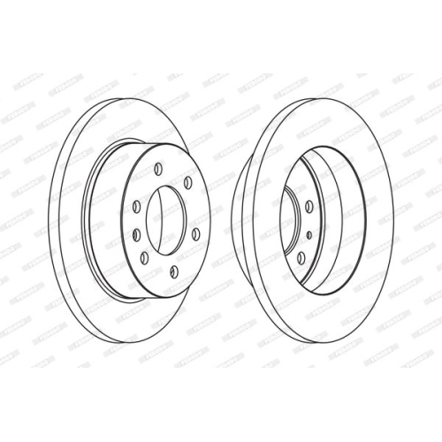 Ferodo 1X Bremsscheibe Premier für Audi Chrysler Dodge Mercedes Benz Seat