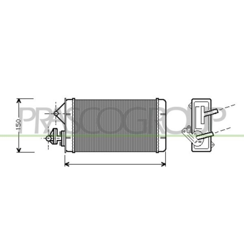 Wärmetauscher Innenraumheizung Prasco FT127H001 Prascoselection für Fiat