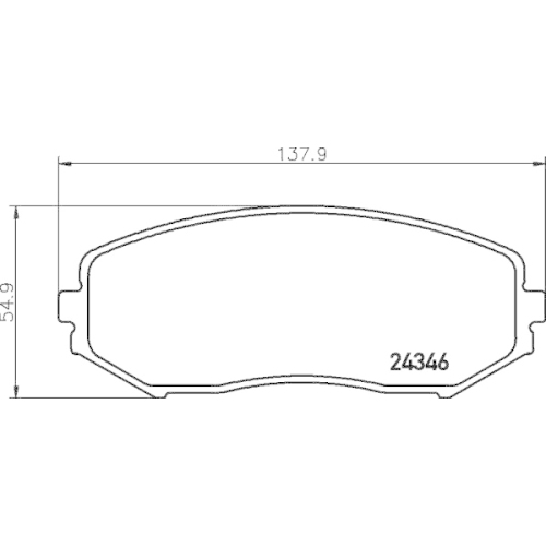 Bremsbelagsatz Scheibenbremse Hella Pagid 8DB 355 012-351 für Suzuki Vorderachse