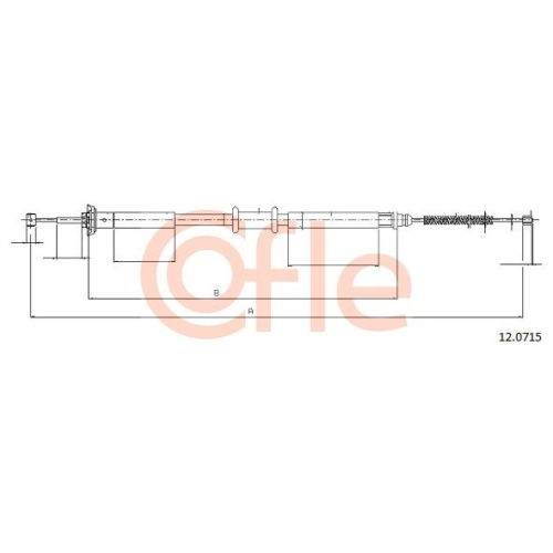 Seilzug Feststellbremse Cofle 12.0715 für Fiat Hinten Links Rechts