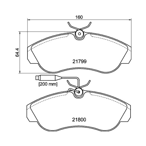 Bremsbelagsatz Scheibenbremse Hella Pagid 8DB 355 018-151 für Citroën Fiat