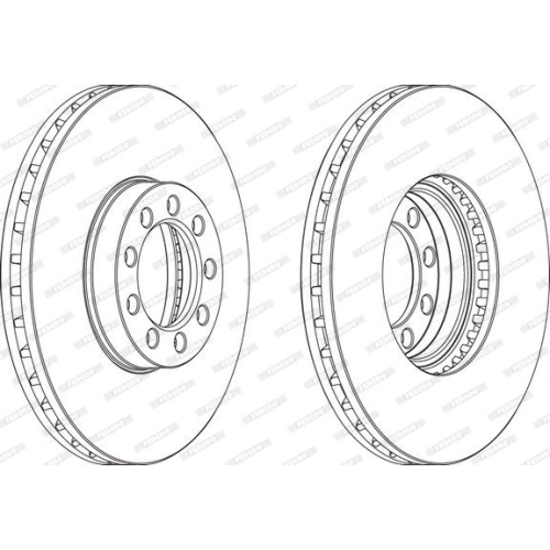 Ferodo 1X Bremsscheibe Vorderachse Premier für Iveco