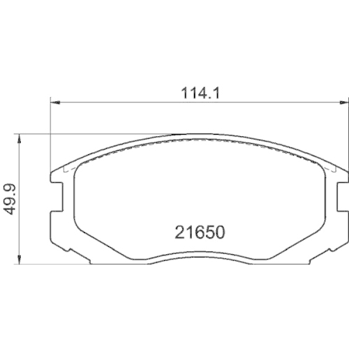 Bremsbelagsatz Scheibenbremse Hella Pagid 8DB 355 017-161 für Daihatsu Nissan