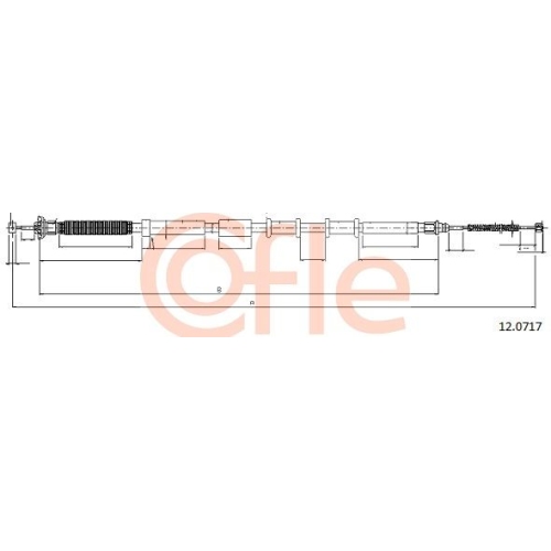 Seilzug Feststellbremse Cofle 12.0717 für Fiat Hinten Links