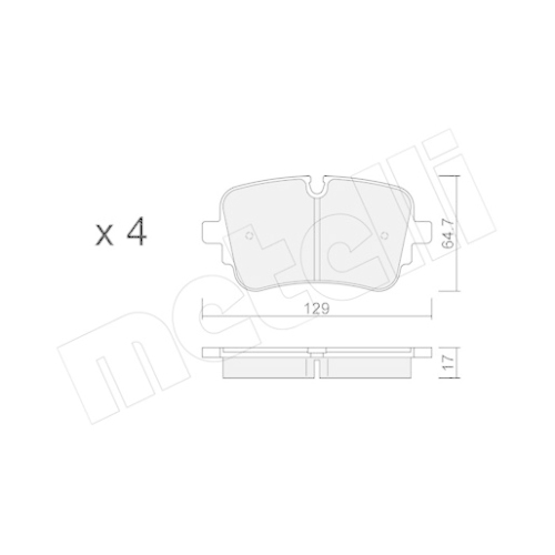 Bremsbelagsatz Scheibenbremse Metelli 22-1130-1 für Audi VW Hinterachse