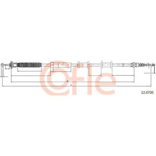 Seilzug Feststellbremse Cofle 12.0720 für Alfa Romeo Fiat Hinten Rechts