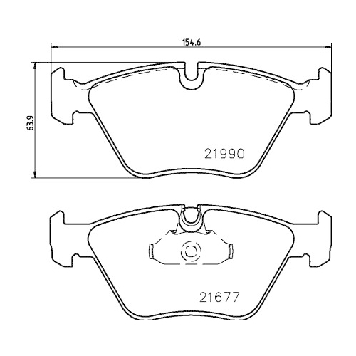 Bremsbelagsatz Scheibenbremse Hella Pagid 8DB 355 010-711 für Bmw Vorderachse