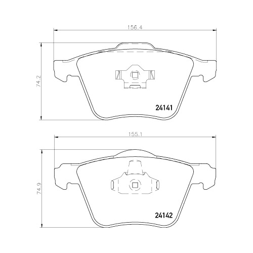 Bremsbelagsatz Scheibenbremse Hella Pagid 8DB 355 011-721 für Volvo Vorderachse