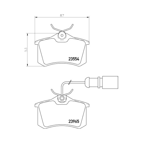 Bremsbelagsatz Scheibenbremse Hella Pagid 8DB 355 018-601 für Audi Ford Seat VW