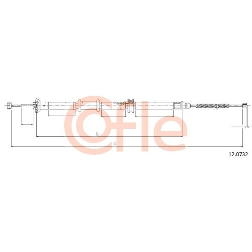 Tirette À Câble Frein De Stationnement Cofle 12.0732 pour Citroën Fiat Peugeot