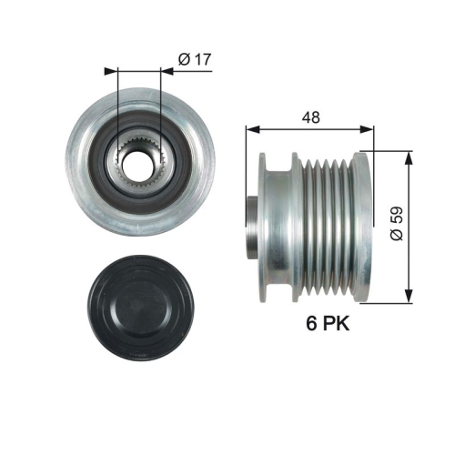 Generatorfreilauf Gates OAP7178 Drivealign® für Opel Vauxhall