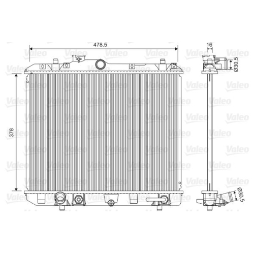 Kühler Motorkühlung Valeo 701604 für Opel Suzuki Vauxhall