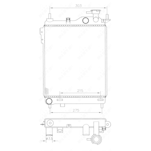 Kühler Motorkühlung Nrf 53359 für Hyundai