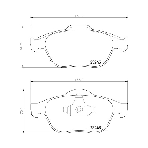 Bremsbelagsatz Scheibenbremse Hella Pagid 8DB 355 009-111 für Renault