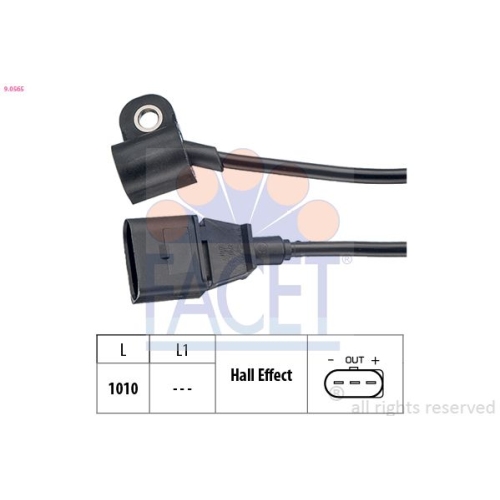 Sensor Nockenwellenposition Facet 9.0565 Made In Italy - Oe Equivalent für Audi