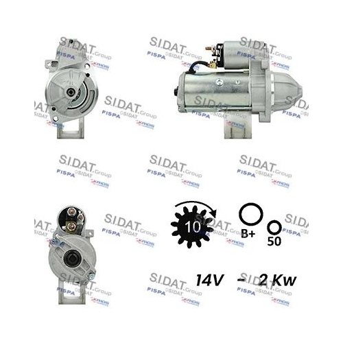 Starter Sidat S12VA0010 für Chrysler Mercedes Benz Mercedes Benz Mercedes Benz