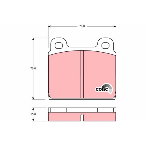 Bremsbelagsatz Scheibenbremse Trw GDB100 Cotec für Alfa Romeo Audi Bedford Opel