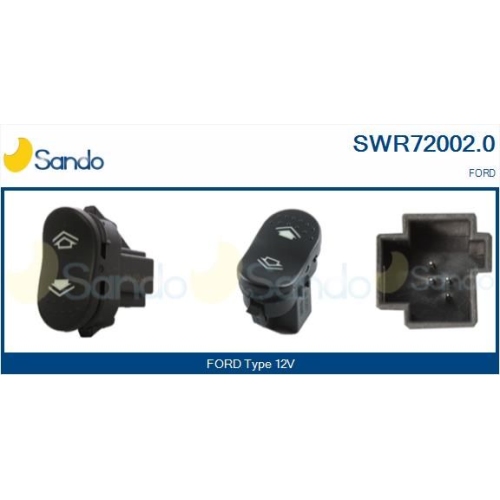 Schalter Fensterheber Sando SWR72002.0 für Ford Beifahrerseitig Fahrerseitig