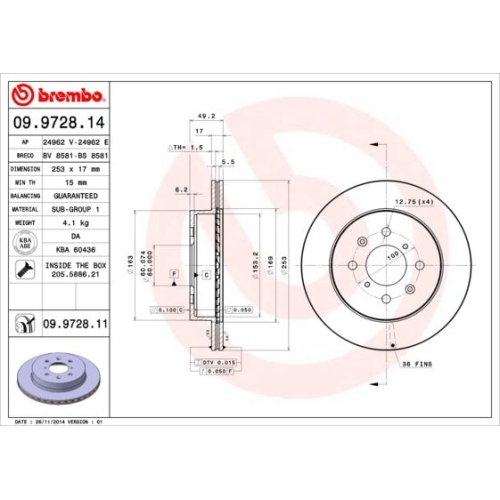 2X Brembo Bremsscheibe Prime Line für Opel Subaru Suzuki Vauxhall