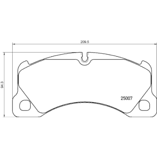 Bremsbelagsatz Scheibenbremse Hella Pagid 8DB 355 015-801 für Audi Porsche VW