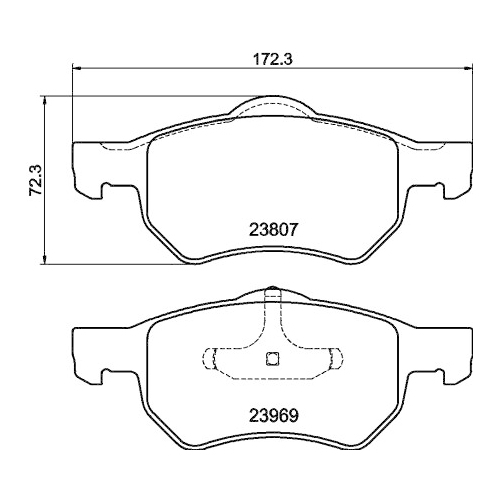 Bremsbelagsatz Scheibenbremse Hella Pagid 8DB 355 010-641 für Chrysler Citroën