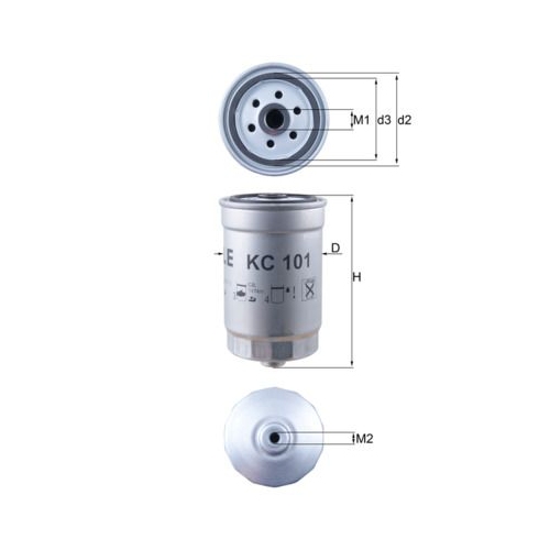 Kraftstofffilter Mahle KC 101 für Hyundai Kia