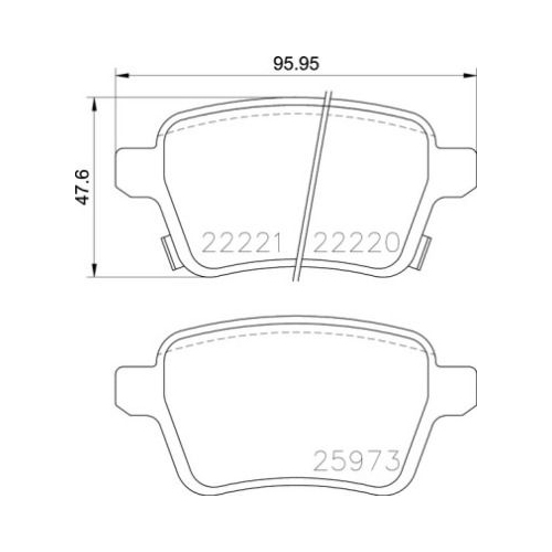 Bremsbelagsatz Scheibenbremse Brembo P59086 Prime Line für Opel Vauxhall