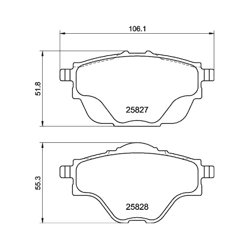 Bremsbelagsatz Scheibenbremse Hella Pagid 8DB 355 021-001 für Citroën Opel DS